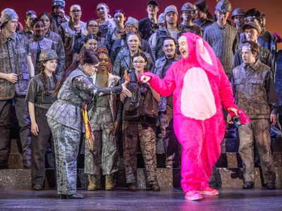 WNO Youth Opera Panig Attack Jessica Robinson Panicydd Mica Liberta Smith Attacker photo credit Craig Fuller 8415
