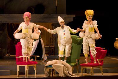 L R Joanne Boag Clorinda Robert Poulton Don Magnifico And Julianne Young Tisbe Credit Bill Cooper© Bc20070924042