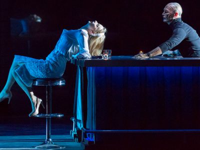 WNO Boulevard Solitude Cropped Jason Bridges Armand Des Grieux Sarah Tynan Manon Lescaut Tomasz Wygoda Mr Man Photo Credit Johan Persson 01748