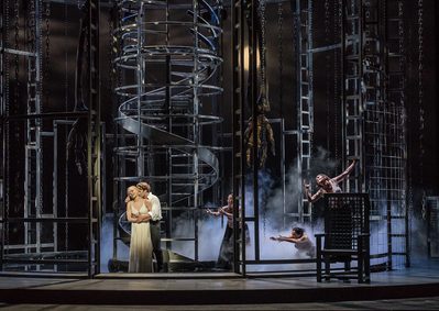 WNO Pelléas And Mélisande – Jurgita Adamonyté Mélisande Jacques Imbrailo Pelléas And WNO Chorus Photo Credit Clive Barda 276