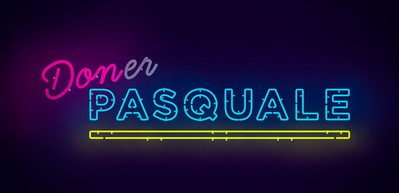 WNO Don Pasquale Title ART RGB Cover Don Pasquale title art in neon lights style with pinks, blues and yellows