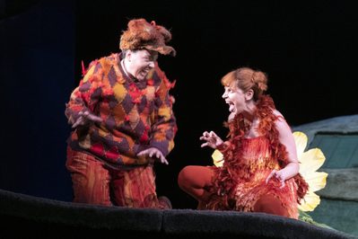 Aoife Miskelly as Vixen Lucia Cervoni as Fox The Cunning Little Vixen Photocredit Richard Hubert Smith 9771 Richard Hubert-Smith 2019