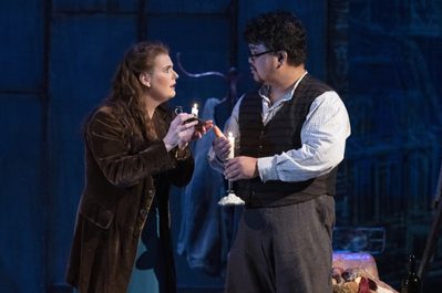 WNO La bohème Elin Pritchard Mimi Jung Soo Yun Rodolfo photo credit Richard Hubert Smith 9672
