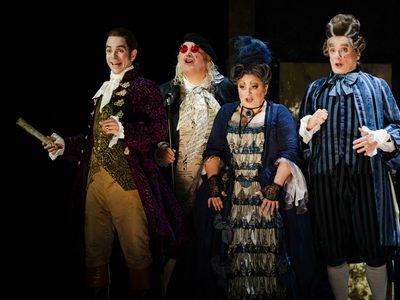 WNO The Marriage of Figaro Giorgio Caoduro Count Almaviva Jeffrey Lloyd Roberts Don Basilio Monika Sawa Marcellina Wyn Pencarreg Doctor Bartolo photo credit Dafydd Owen 05176