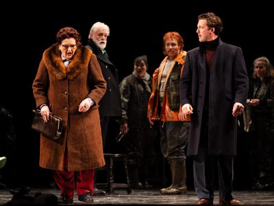 WNO Peter Grimes Catherine Wyn Rogers Mrs Sedley Dominic Sedgwick Ned Keene photo credit Dafydd Owen 1601