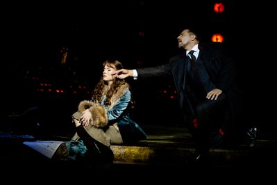 WNO Tosca Natalya Romaniw Tosca Dario Solari Scarpia Photo Credit Dafydd Owen 813